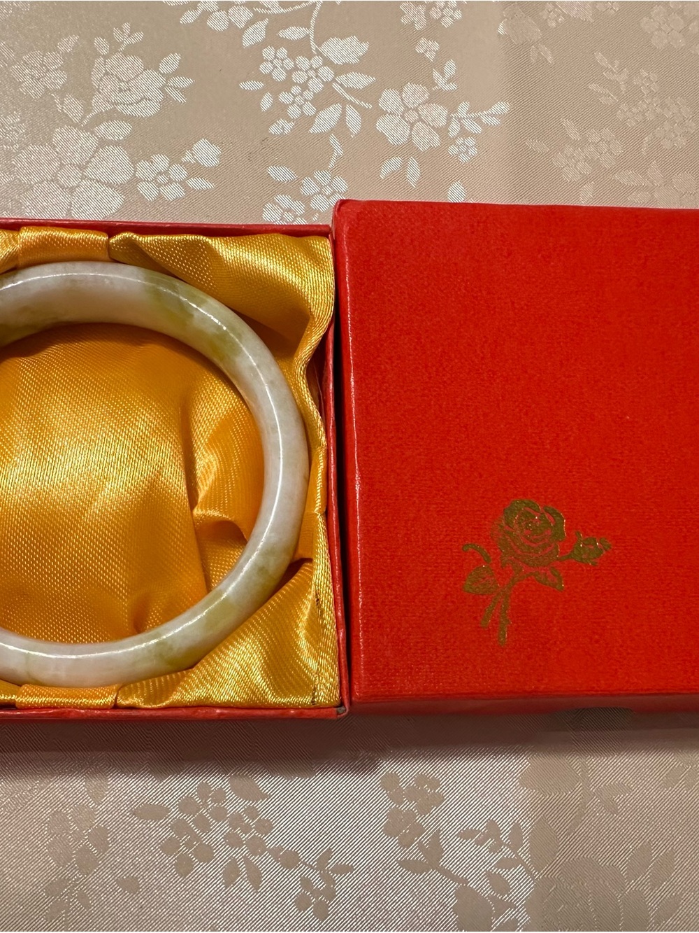Jade Bangle Bracelet in Pale Green